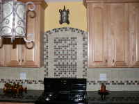 kitchen picture, kitchen cabinets, stove, cooker, hood, worktop